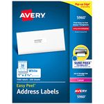 Avery Easy Peel Address Labels for Laser Printers, 1 x 2.625 Inches, White, Box of 7500 Labels (5960)