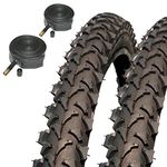 Coyote TY2607 Pro 26" x 1.95 Mountain Bike Tyres with Schrader Inner Tubes (Pair)