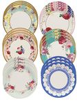 Talking Tables Pack of 24 Afternoon Tea Vintage Floral Paper Plates | Truly Scrumptious | for Birthday Party, Baby Shower, Wedding and Anniversary, Disposable Tableware,23 centimeters