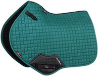 LeMieux Close Contact Suede Square Saddle Pad - English Saddle Pads for Horses - Equestrian Riding Equipment and Accessories (Peacock - Large)