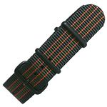 time+ Military G10 Style Premium Ballistic Nylon Watch Band Strap - Choose Color & Width (18mm,20mm,22mm,24mm), Vintage Bond/Matte Black, 20mm, Military