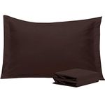 NTBAY 2 Pack 100% Brushed Microfiber Oxford Pillowcases, 1800 Super Soft and Cozy, Wrinkle, Fade, Stain Resistant Standard Oxford Pillow Cases | Hotel Quality Pillow Shams, 50x75 cm, Dark Brown