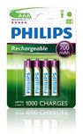 Philips Rechargeable Battery AAA - 700mAh (4 Batteries)