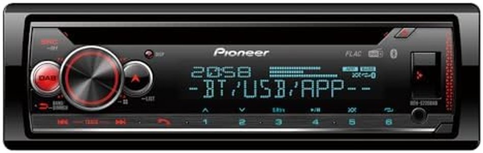 Pioneer DEH-S720DAB 1-DIN CD Tuner with DAB/DAB+, Bluetooth, Multi Colour Illumination, USB, Spotify, Pioneer Smart Sync App and Compatible with Apple and Android Devices.