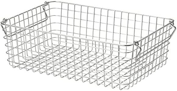 MUJI 44831755 Stainless Steel Wire Basket 3, Approx. Width 14.6 x Depth 10.2 x Height 4.7 inches (37 x 26 x 12 cm)