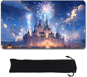 Playmats Compatible Lorcana Size 24x14 Inches TCG Gaming Mat 10, Non-Slip Rubber with Zones Play Mat and Free Storage Bag (no Zone, 24 x 14 in)