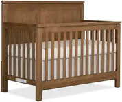 Evolur Oakley 5-in-1 Convertible Crib, Greenguard Gold Certified, Convertible Baby Crib to Toddler Bed, Daybed to Full-Size Bed, Hickory