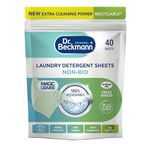 Dr. Beckmann MAGIC LEAVES Laundry Detergent Sheets NON-BIO | Convenient and pre-dosed laundry detergent sheets | Dissolvable climate neutral and easy to use | 40 sheets