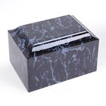 Black Marble Cremation Urn, Memorial Urn Vault for Human Ashes, Adult Sized Urn Vault for Ground Burial, Home Memorial and Funeral Cremation Urn