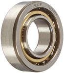 SKF 7205 BEY Light Series Angular Contact Ball Bearing, ABEC 1 Precision, 40° Contact Angle, Maximum Capacity, Open, Brass Cage, Normal Clearance, 25mm Bore, 52mm OD, 15mm Width, 10200.0 pounds Static Load Capacity, 15600.00 pounds Dynamic Load Capacity