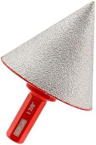 DT-DIATOOL Diamond Beveling Chamfer Bit 1-7/8 Inch with Hex Shank for Tile Porcelain Ceramic Granite Marble Existing Holes Enlarging Polishing Shaping Trimming Repairing