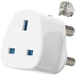 UK To South Africa Plug Adapter | MyTravelPal® South Africa Travel Adaptor | Grounded South Africa Power Adapter | For Use in SA, Namibia, Swaziland, Botswana | Type M UK to SA Travel Adapter