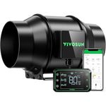 VIVOSUN AeroZesh G6 Inline Duct Fan 6 inch/150 mm Quiet Extractor Fan 660 m³/h with EC Motor and GrowHub E42A WiFi Controller for Growbox, Cooling, Booster, Grow Tents, Hydroponics