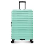 U.S. Traveler Boren Polycarbonate Hardside Rugged Travel Suitcase Luggage with 8 Spinner Wheels, Aluminum Handle, Mint, Checked-Large 30-Inch, Boren Polycarbonate Hardside Rugged Travel Suitcase