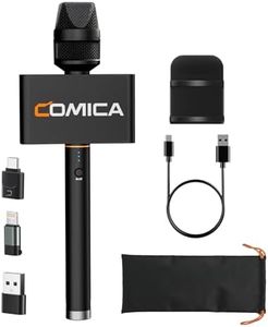 COMICA Revo S Wireless Handheld Microphone, Professional Handheld Interview Mic for iPhone16 15, Android Phones Laptops PC with USB-C Plug, Reporter Mic for Content Creators, Interviews, Reporting