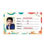 Custom Name Slip with Your Kids Picture for School Book & Copy (customised) 25 pcs,Made in India