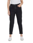 U.S. POLO ASSN. Women's High Rise Mom Fit Jeans (UWSS23JN023_Black_28)