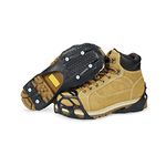 Due North All Purpose Ice Cleats - Pulse Grip Tread for Maximum Grip - 12 Replaceable Spikes, Fits Most Footwear (1 Pair)