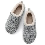 RockDove Women's Nomad Faux Shearling Lined Closed Back Slipper, Size 9.5-10.5 US Women, Light Grey