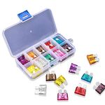 50Pcs Standard Fuse Assortment Kit 3A 5A 7.5A 10A 15A 20A 25A 30A 35A 40A MediumColorful Insert Fuses for Car Boat Truck SUV Automotive