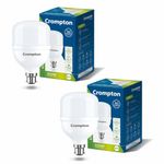 Crompton Base B22 LED Bulb Combo (Cool Day Light, 50-Watt) Pack of 2 - LED50DFCDLPro-2