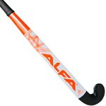 A L F A Magnum Glass Fibre Hockey Stick with Sticker Finish (37, White/Orange)