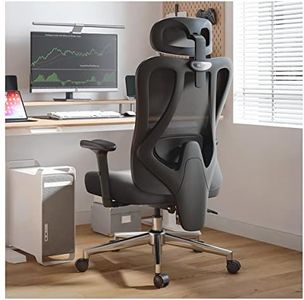 Hbada P3 Silla Ergonomica Escritorio, Silla Oficina Soporte Lumbar, Silla de Ordenador reclinable de ángulo Grande, Respaldo de Malla elástica, Negra