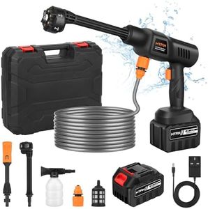 MYPIN Cordless Pressure Washer, Portable Pressure Washers, 6 in 1 Rechargeable Battery Pressure Washer, Cordless Jet Wash with 5M Hose, Cordless Power Washers for Patio and Car, Floor Garden Cleaning