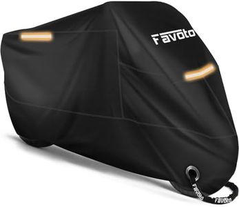 Favoto Motorbike Cover Waterproof Motorcycle Cover Outdoor Oxford Fabric XXL Indoor UV Protection Dustproof Windproof for Outside Storage Scooter Cycle Moped Cover 245 x 105 x 125 cm