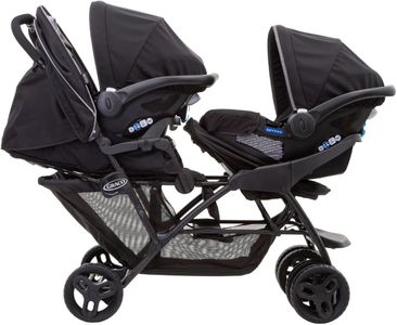 Graco Stadium Duo Tandem Double Pushchair – Car Seat Compatible, Black/Grey
