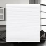 KCO Cordless Cellular Blinds Light Filtering Window Shades and Blinds, Room Darkening Honeycomb Shades Blinds for Windows, Bedroom and Nursery 30" W x 64" L, Grey and White