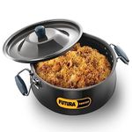 Hawkins Futura 12 Litre BigBoy Biryani Handi, Non Stick Pot with Hard Anodised Lid, Sauce Pan for Cooking and Serving Biriyani, Black (NBH12) Aluminium