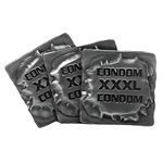 Belt Buckle w/Velvet Bag | Handcrafted from Lead-Free Pewter | Belt Buckle for Men & Women | Fits Standard Belts | USA Made, Condom Pewter Belt Buckle, Condom XXXL