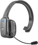 LEAYU Bluetooth Headset, Wireless Trucker Headset with Noise Canceling Microphone & Mute Button-60Hrs Truck Driver Headphone for Cellphone Office Work