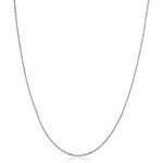 Kooljewelry Solid 14k White Gold 1.1 mm Diamond-cut Cable Chain Necklace (18, 20, or 24 inch), not-applicable