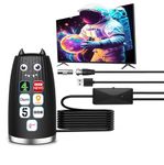 TV Aerial -2026 New upgrade -High Gain Indoor TV Aerial HD Portable Indoor/Outdoor Digital HD Antenna for USB TV Tuner/DVB-T/DVB-T2, 4K 1080P HDTV for All TV - With Magnetic Base [Deep black]