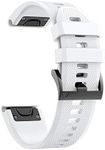 Fleshy Leaf 22mm Easy Fit Band Bracelet Strap Compatible for Garmin Fenix 7,Fenix 7 pro,Fenix 6,Fenix 6 Pro,Fenix 5,Fenix 5 Plus,Approach S60 S62,Forerunner 935 945,Quick Release Strap Wristband (White)