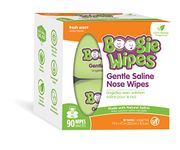 Boogie Wipes Natural Saline Nose Wipes for Kids and Babies, Fresh, 90-Count