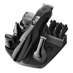 Remington All-in-One Grooming Kit Beard Trimmer (4 Attachments, Beard & Hair Comb, Nose & Ear, Detail Trimmer, Mini Foil Shaver, 3 Combs, Stainless Steel Blades, 40-Minute Run Time, Cordless) PG6020