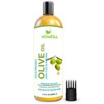 Homeda Premium Cold Pressed Olive Oil For Hair Growth (200 ml), Skin, Face, Body, Women - Extra Virgin 100% Pure - Jaitun Oil