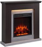 FLAMME Stratford Fireplace with 35" surround with 2kW Fireplace Heater Espresso Oak Multiple Colours Available