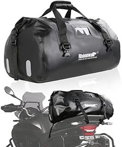 Rhinowalk Motorcycle Tail Bag 45L Waterproof Motorcycle Rear Seat Bag Motor Luggage Rear Rack Trunk Bag Storage Bag, Y20450