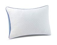 pillowLY Shredded Memory Foam Pillow For Neck Support & Pain Relief - 2 Comfort Orthopedic Zones (Soft & Firm) Adjustable for Stomach Back & Side Sleepers