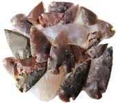 20 Medium Flint Knapping Arrowhead 3.5 to 6.5 cm Stone Age Replica