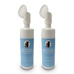 Dogscute 2 Pack Pet Paw Cleaner for Dogs & Cats, Waterless Pet Shampoo with Silicone Dog Brush, Dogs Cats Feet Paw Cleaner