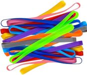 HMDZMR 24Pcs Rubber Bands, 5.5 Inch Thick Rubber Bands, Wrapping Bands Silicone Elastic Rubber Bands For Books Clothes Art Wrapping Cooking (Multicolored)