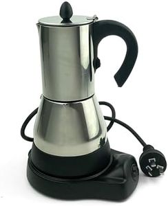 Electric Espresso Moka Coffee Maker 4~6Cups Stainless Steel Italian Classic AUSTOCK (6Cup)