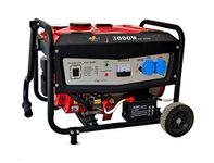 XLNT 3500E 3KW Petrol Generator Light Powered with Self Starter & Wheels Portable Power Solution for Home Outdoor Office Use