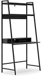 Signature Design by Ashley Yarlow Modern Home Office Writing Desk with Shelf, Black