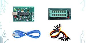 Embeddinator's PIC KIT2 Programmer with Universal Header,USB Cable & 6 Pin Wires